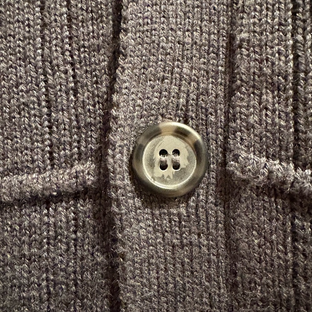 Oscar de la Renta Charcoal Cardigan - Men’s XL - Cotton Blend - Picture 6 of 10